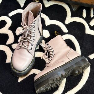 Dr. Martens Jadon III Pisa Leather Taupe Combat Boots